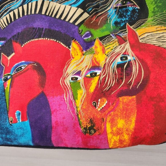 Laurel Burch Wild Horses of Fire Medium Equestrian Hobo Tote Shoulder Purse Bag - Picture 9 of 16